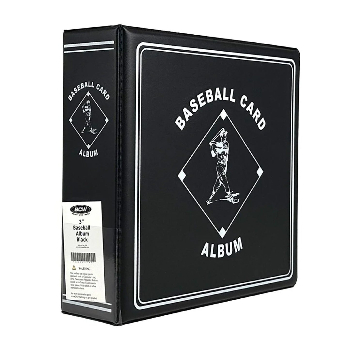 BCW 3 in. Baseball Album (Black) - Trading Card Market
