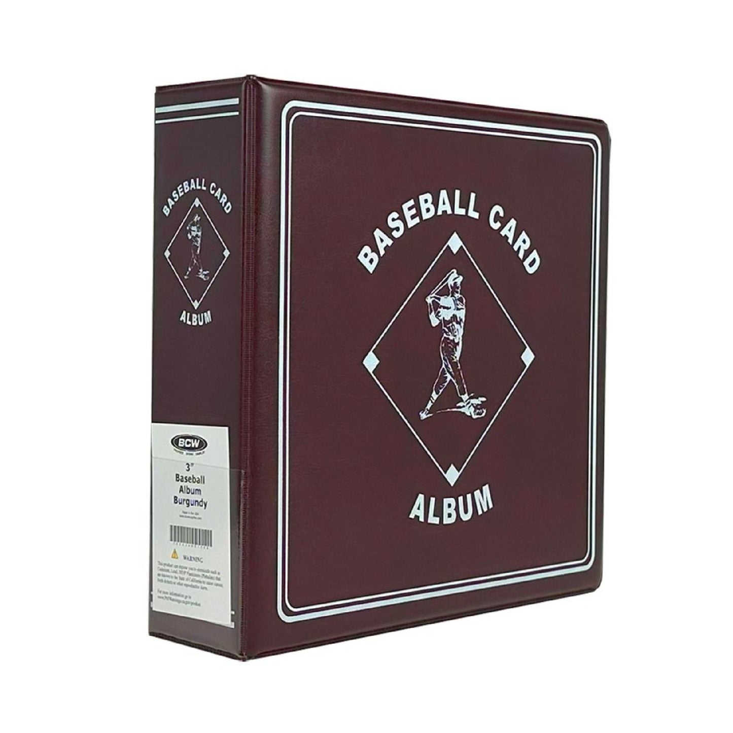 BCW 3 in. Baseball Album (Burgundy) - Trading Card Market