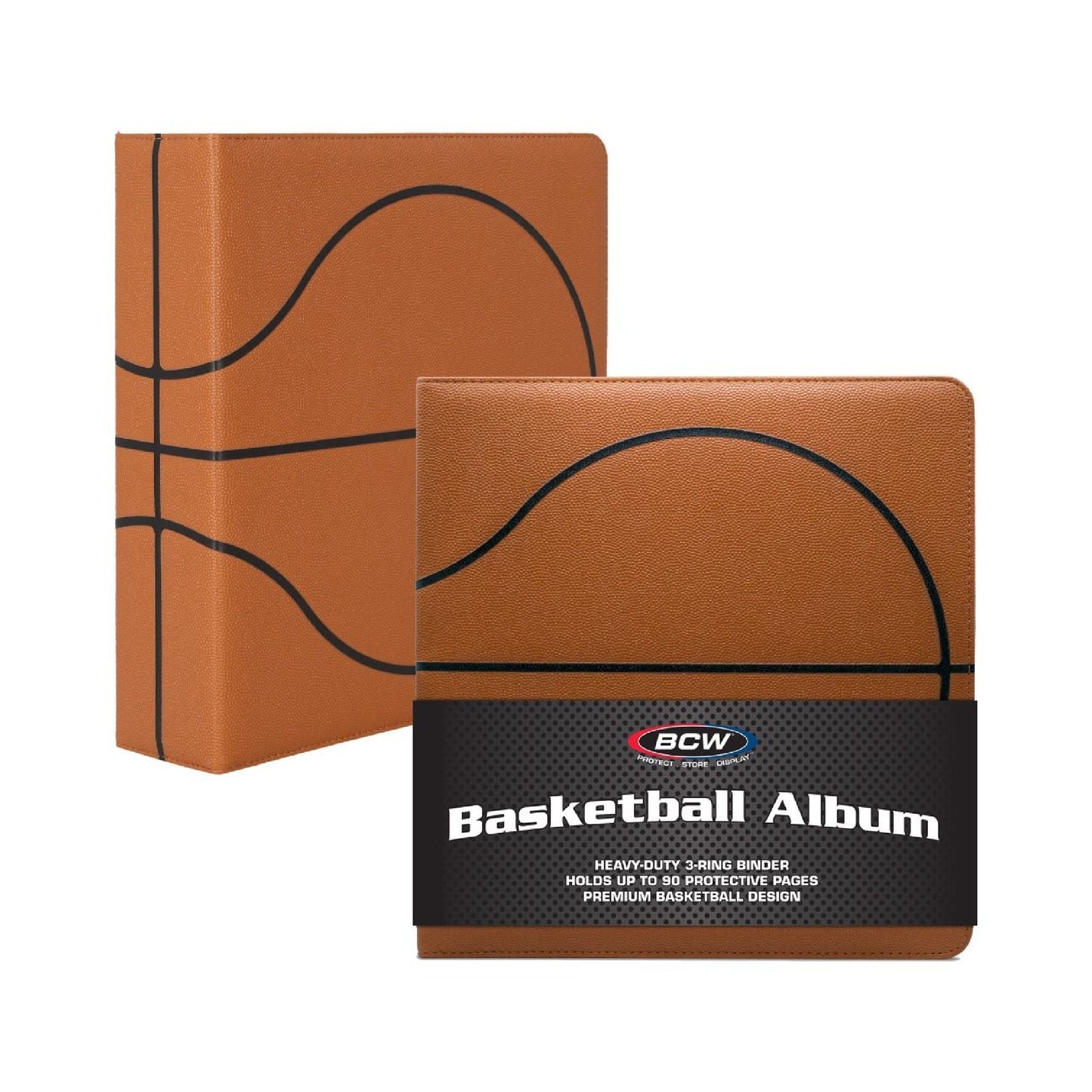 BCW 3 in. Basketball Collectors Album (Premium Brown) - Trading Card Market