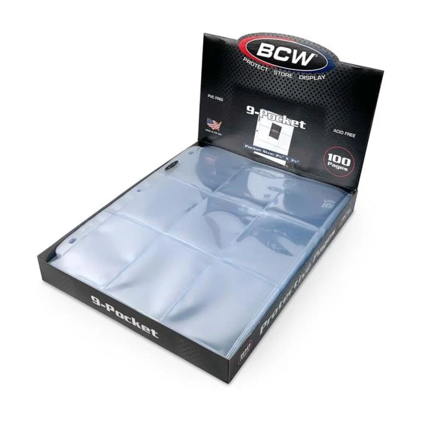 BCW Pro 9 - Pocket Page (100ct Box) - Trading Card Market