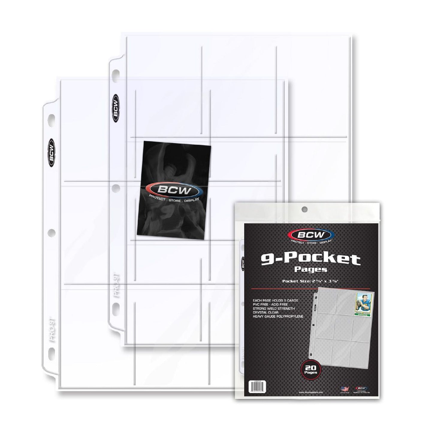 BCW Pro 9 - Pocket Page (20ct Pack) - Trading Card Market