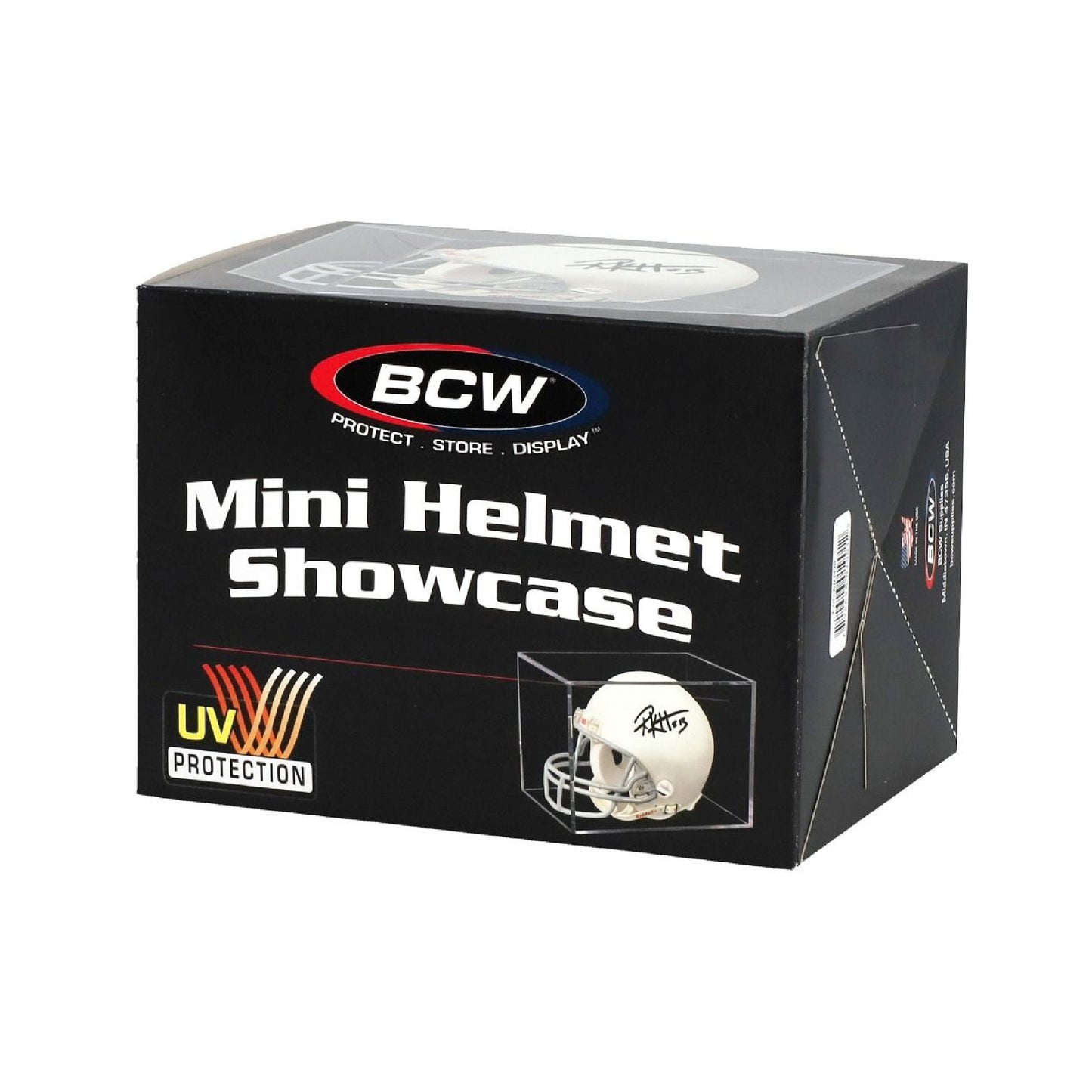 BCW Mini Helmet Showcase (UV) - Trading Card Market