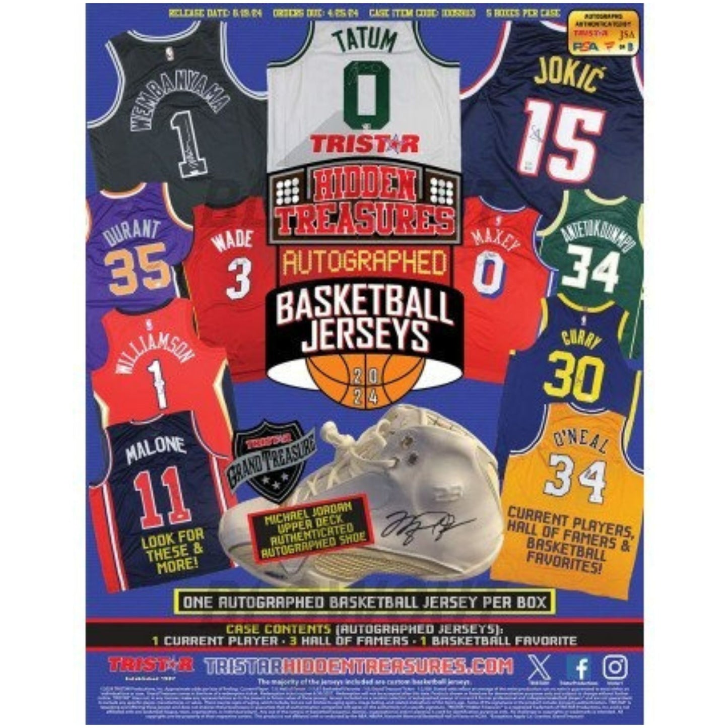 2024 Tristar Hidden Treasures Autographed Basketball Jersey Box - Trading Card Market