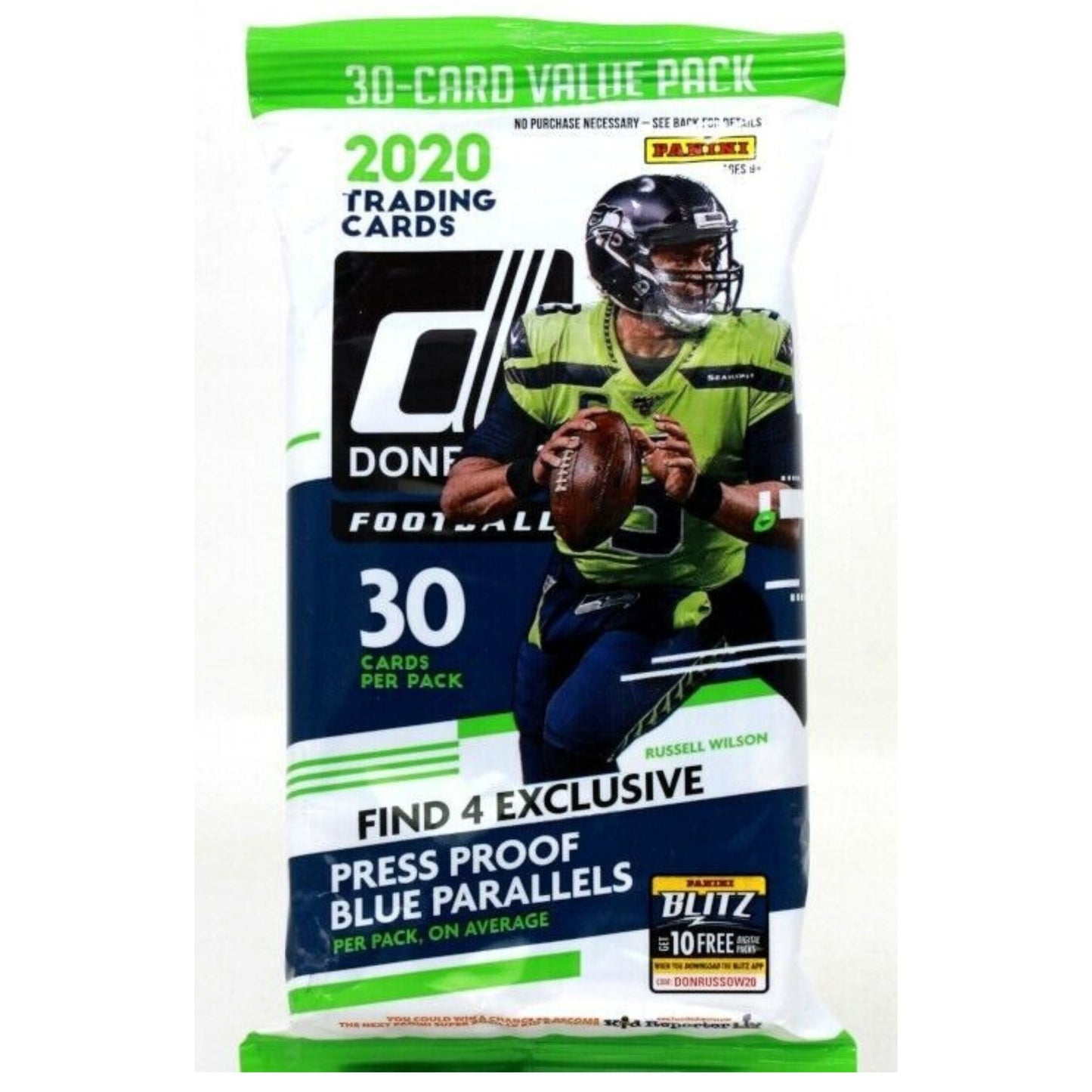 2020 Panini Donruss Football Cello Pack - Trading Card Market