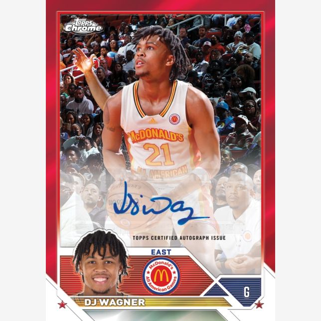 2023/24 Topps Chrome McDonalds All-American Basketball Hobby Box-DJ Wagner
