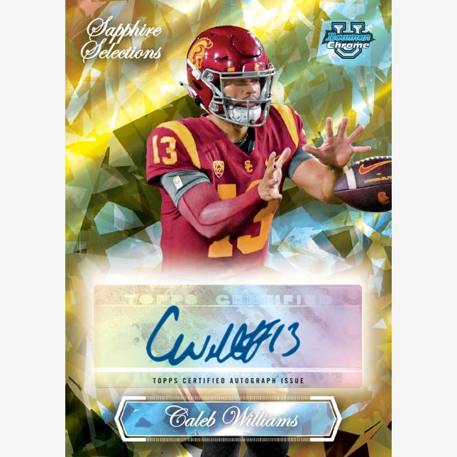 2023 Bowman University Chrome Sapphire Edition Football - Caleb Williams_Sapphire Selections