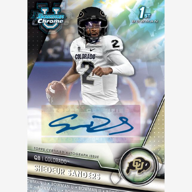 2023 Bowman University Chrome Sapphire Edition Football - Shedeur Sanders