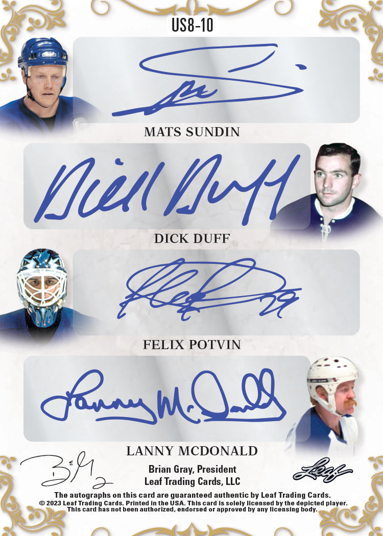 2023 Leaf Ultimate Hockey Hobby Box-Signatures * Back