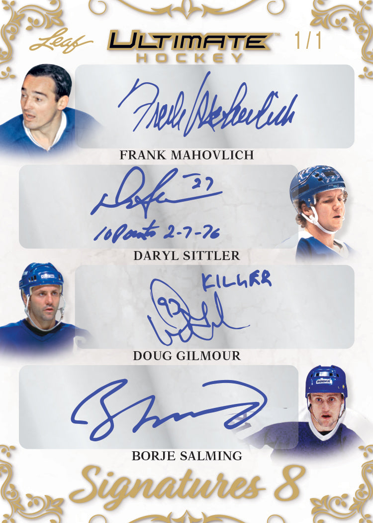 2023 Leaf Ultimate Hockey Hobby Box-Signatures 8 Front