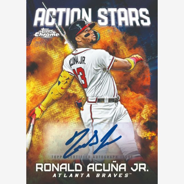 2023 Topps Chrome Update Jumbo Baseball-Action Stars Ronald Acuna Jr