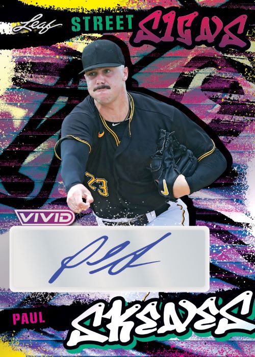 2023 Leaf Vivid Baseball Cards-Paul Skenes-Street Signs