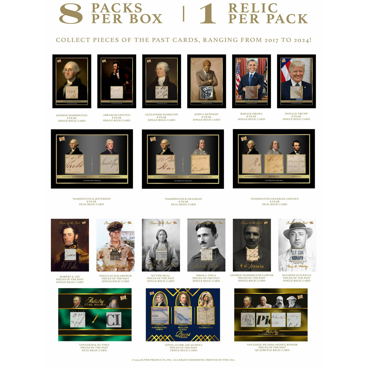 2024 Pieces of the Past 8 Year Collection Cards