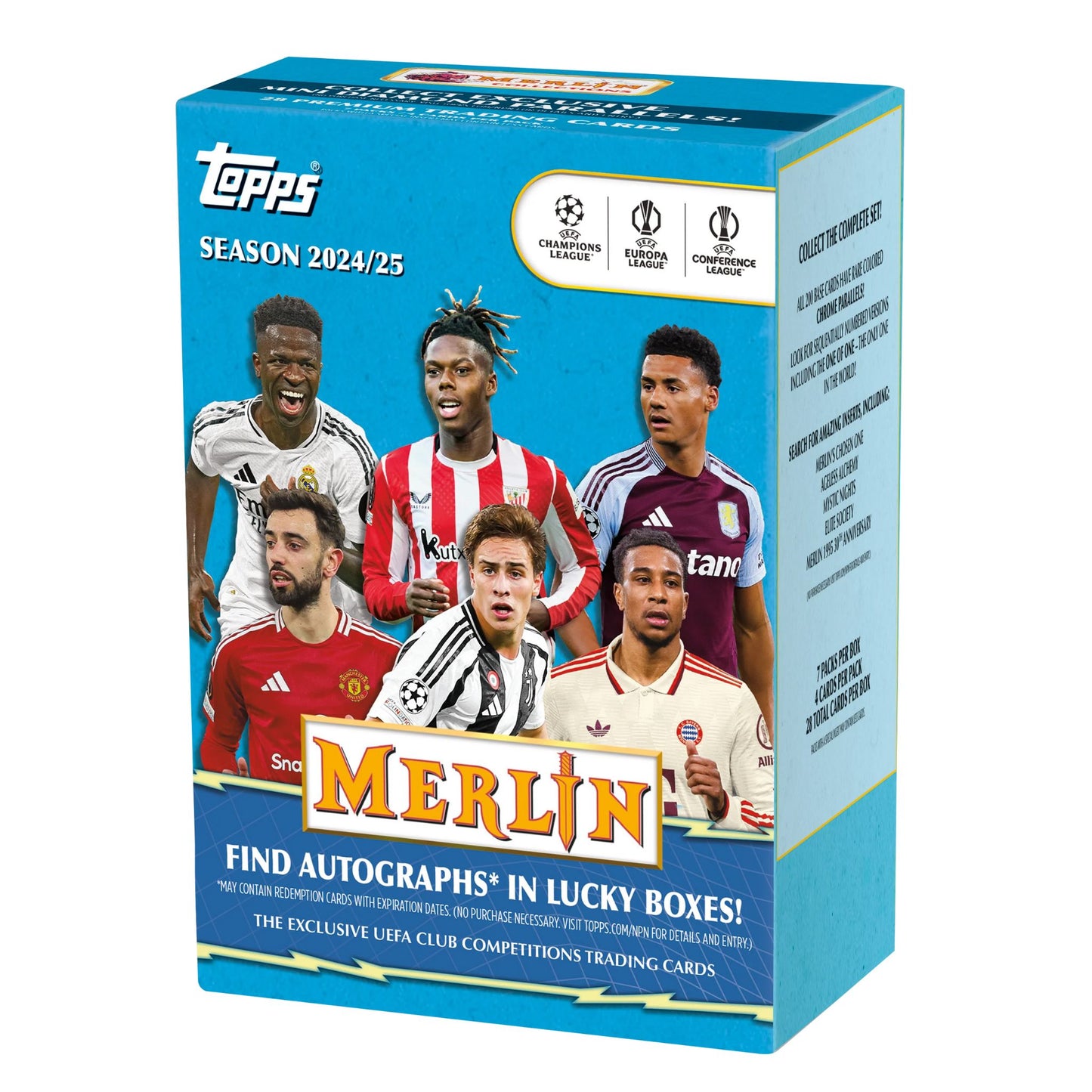 2024/25 Topps UEFA Club Competitions Merlin Chrome Soccer Blaster Box (Presell) - Trading Card Market