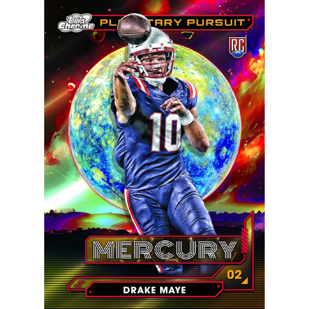 2024 Topps Cosmic Chrome Football Cards - Drake Maye_Mercury