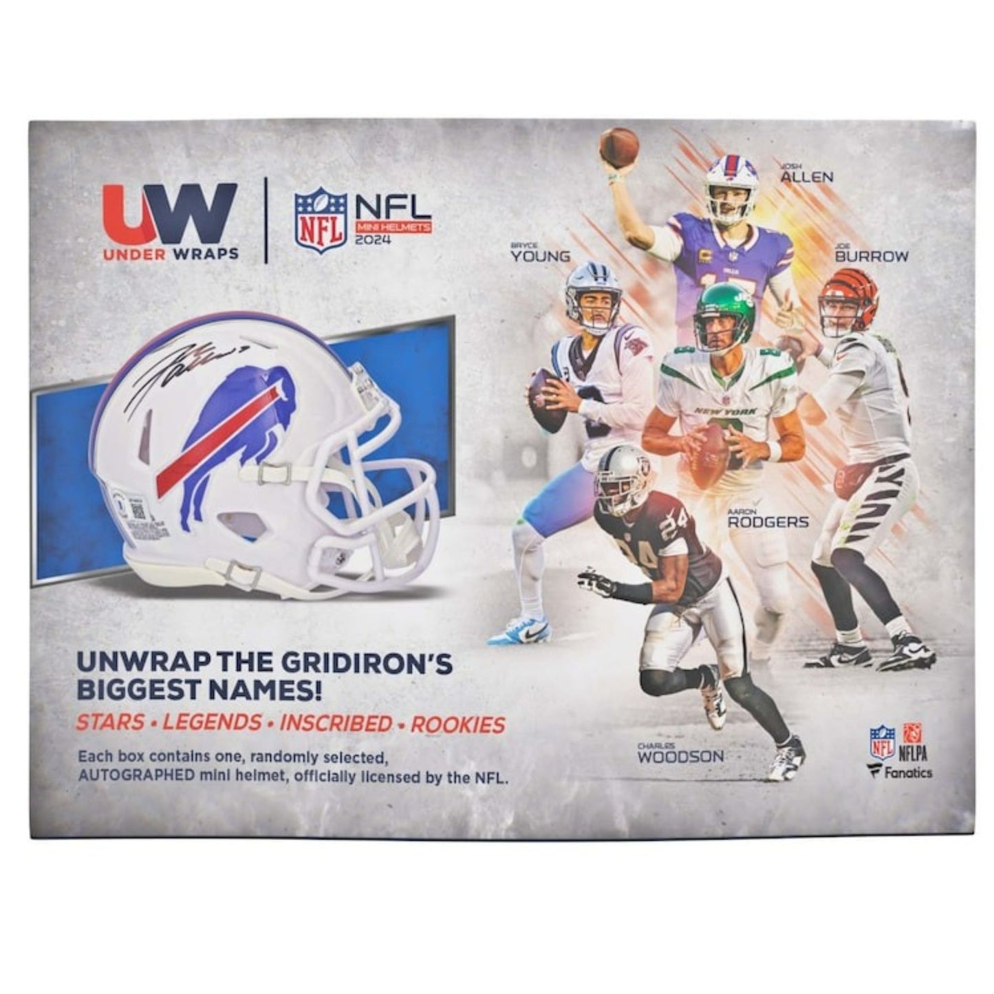 2024 Fanatics Under Wraps Autographed NFL Mini Helmets Hobby Box - Trading Card Market