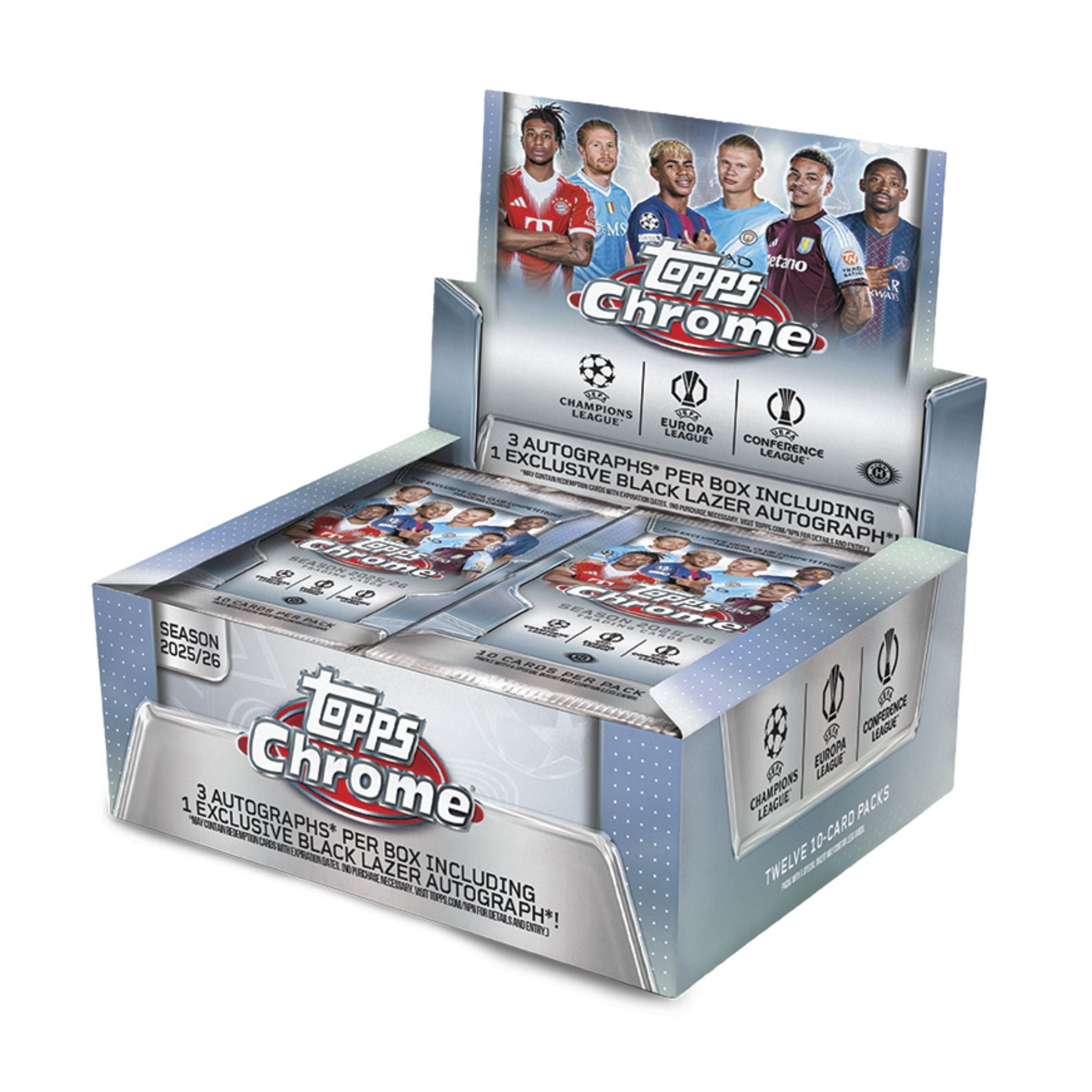 2025/26 Topps UEFA Club Competitions Chrome Soccer Jumbo Box