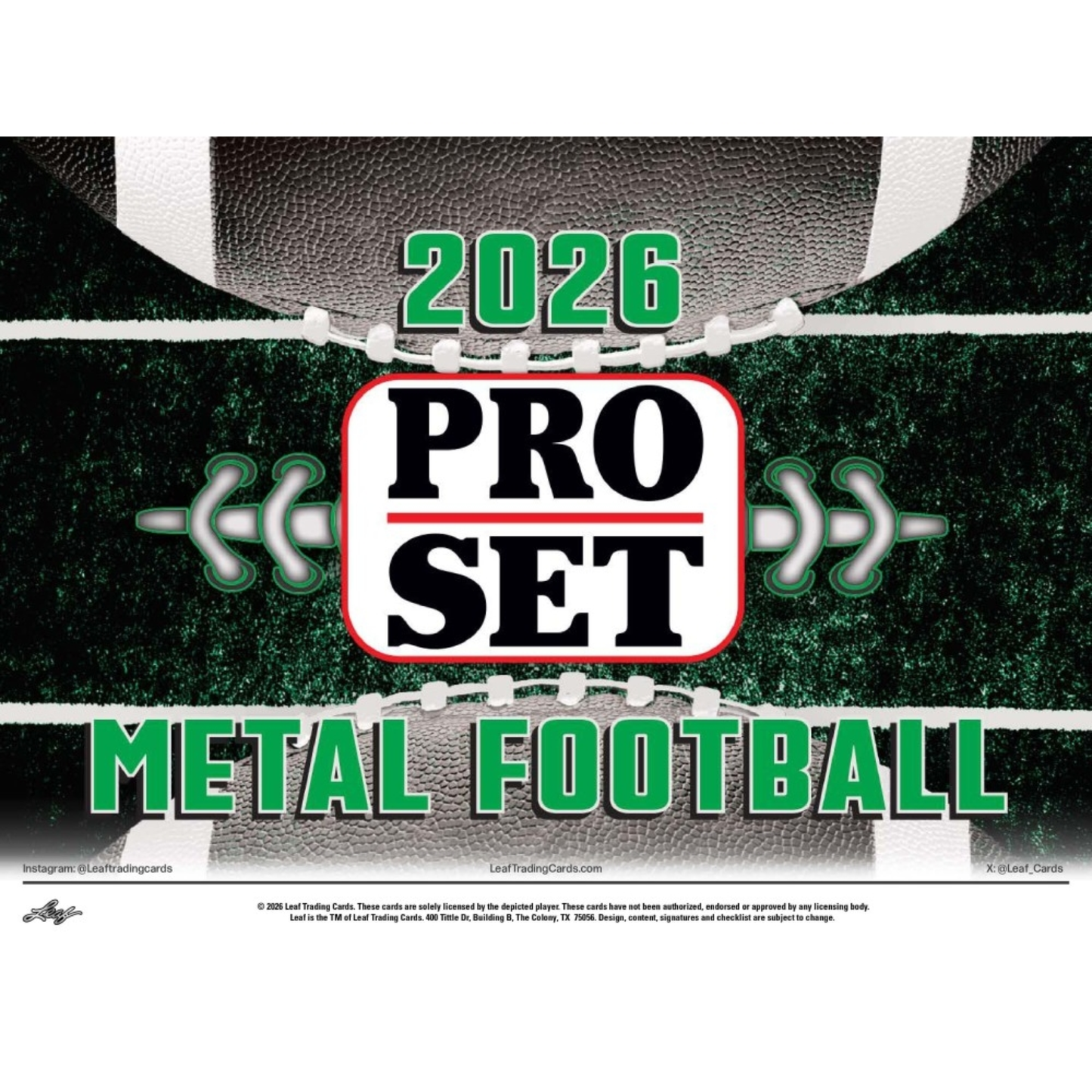 2026 Leaf Pro Set Metal Football Jumbo Box