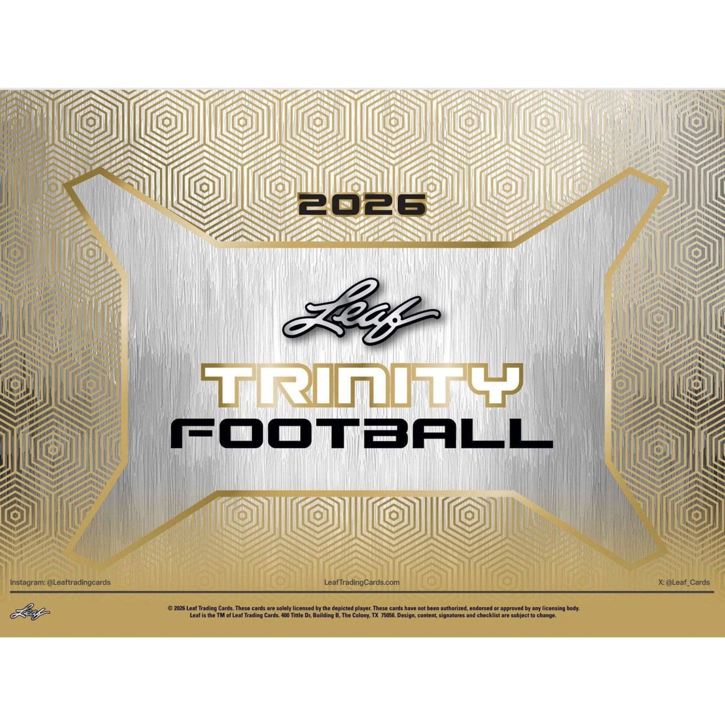 2026 Leaf Trinity Football Hobby Box