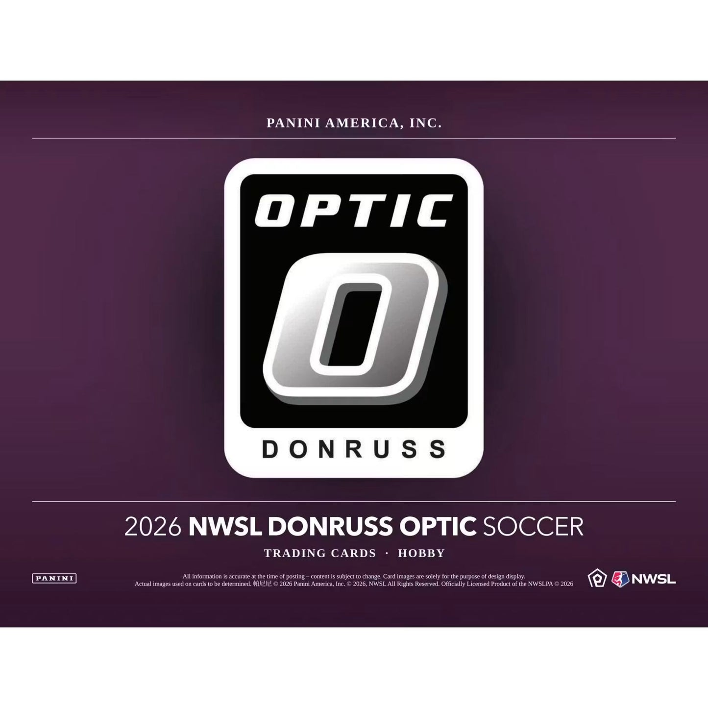 2026 Panini Donruss Optic NWSL Soccer Hobby Box