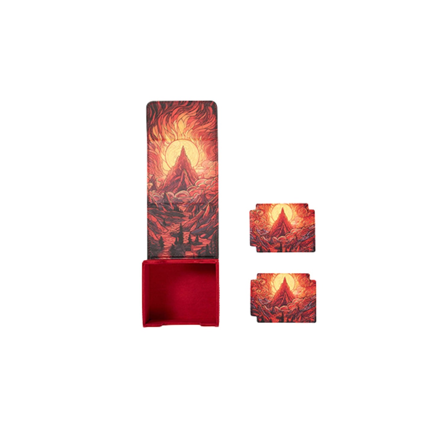 Arcane Fortress Standard Radiant Stained Glass Burning Mountain Deck Vault - Trading Card Market