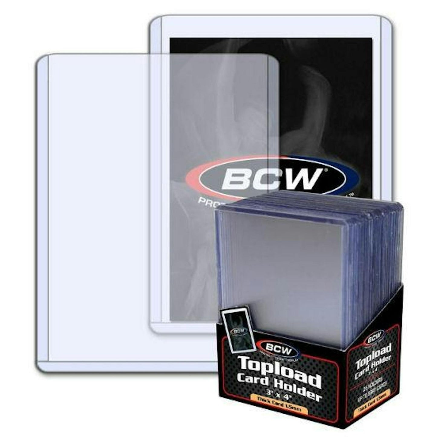 BCW 3x4 Thick 59pt Toploader 25 - Count Pack - Trading Card Market