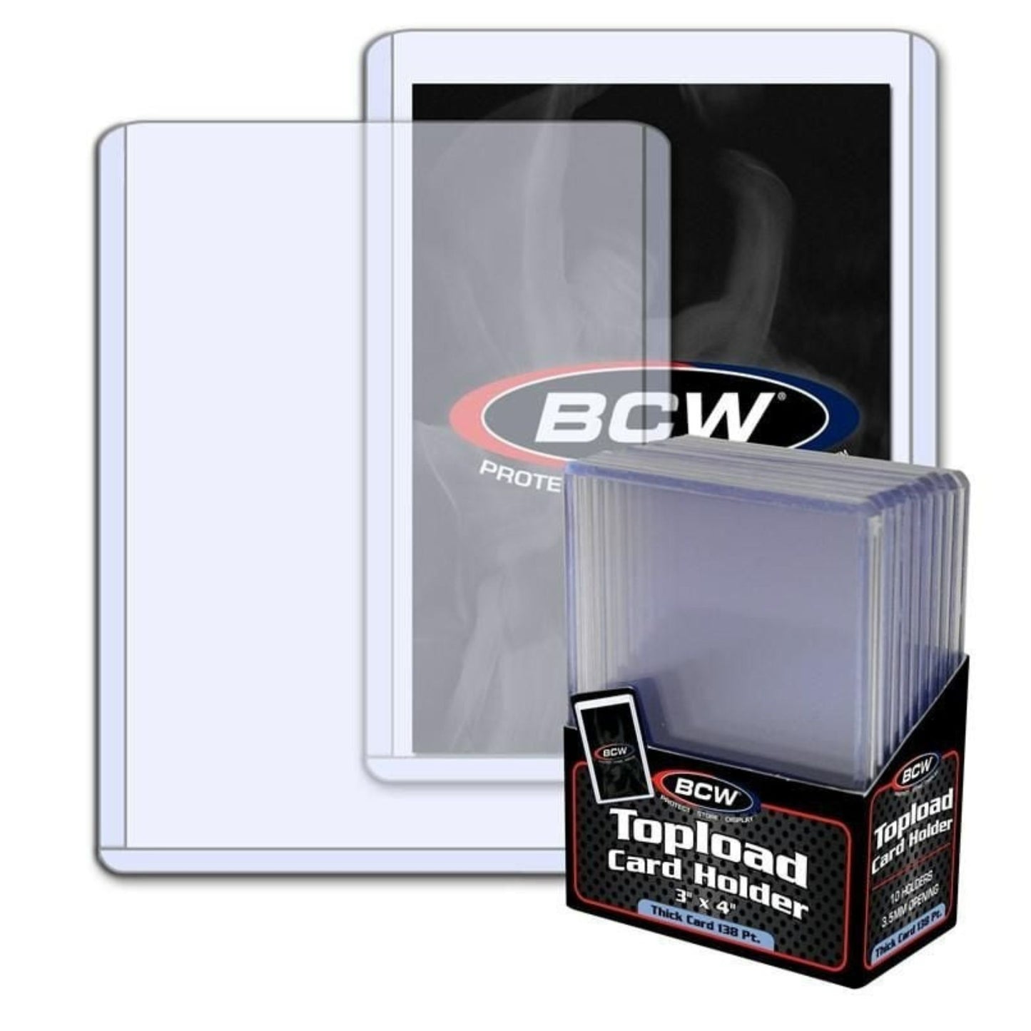 BCW 3x4 Thick 138pt Toploader 10 - Count Pack - Trading Card Market