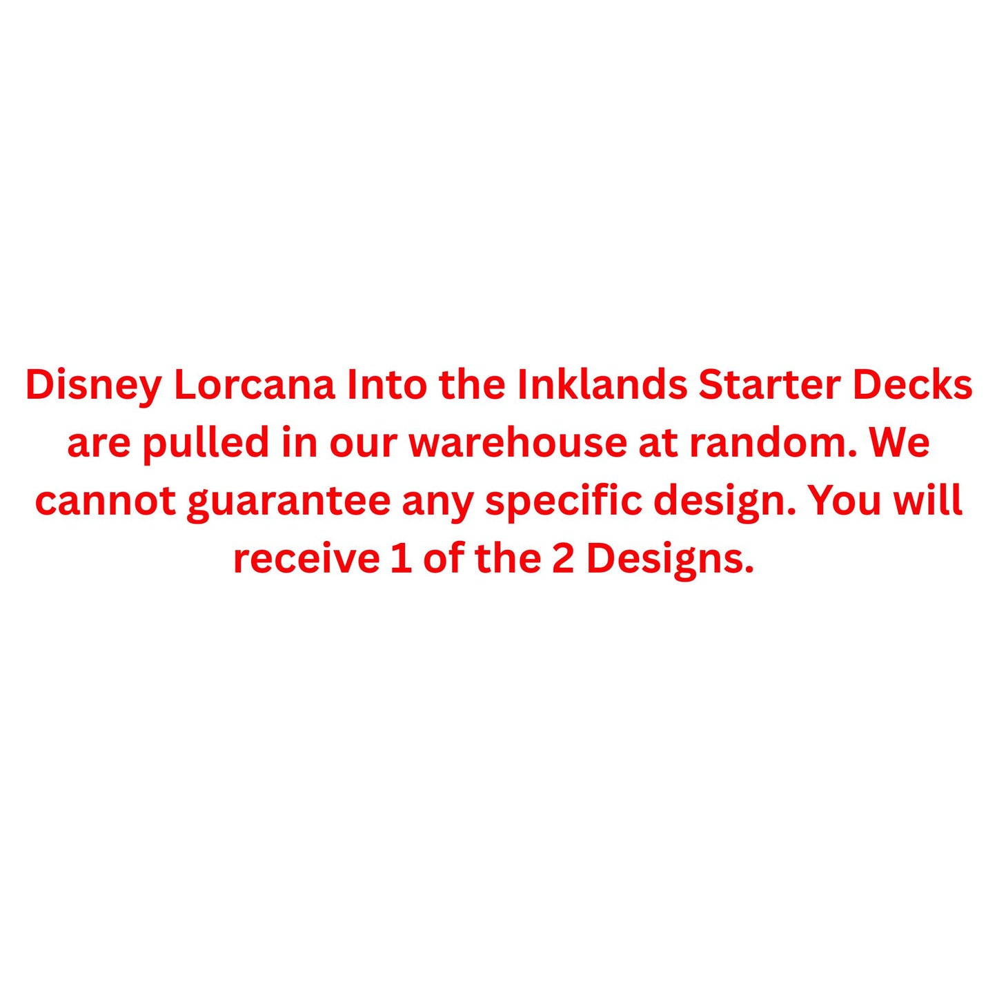 Disney Lorcana Into the Inklands Starter Deck - Trading Card Market