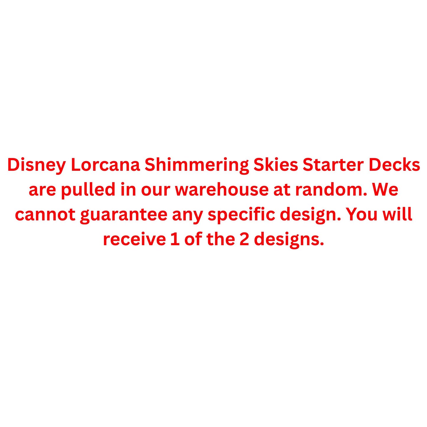 Disney Lorcana Shimmering Skies Starter Deck - Trading Card Market