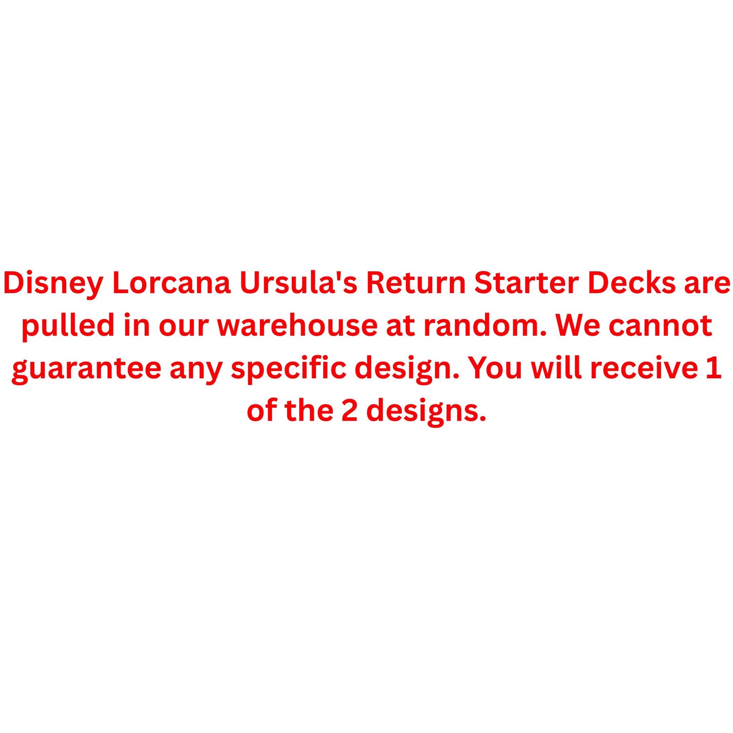 Disney Lorcana Ursula's Return Starter Deck - Trading Card Market