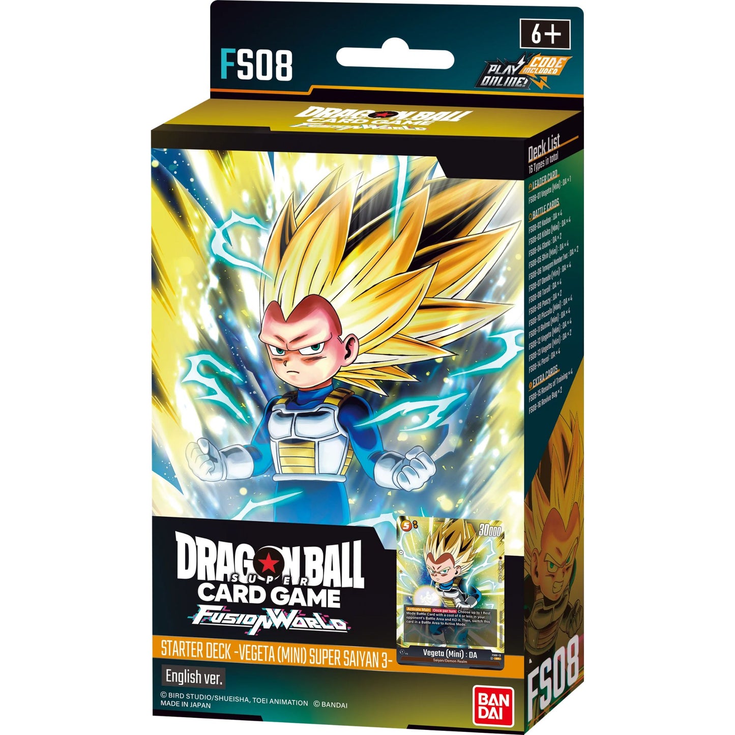 Dragon Ball Super Fusion World Vegeta Mini Super Saiyan 3 Starter Deck - Trading Card Market