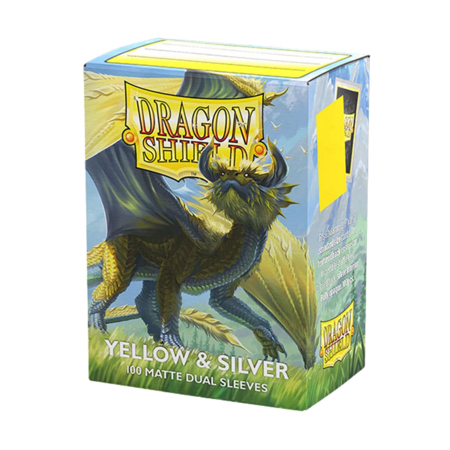 Dragon Shield Standard Dual Matte Yellow & Silver Sleeves - Trading Card Market