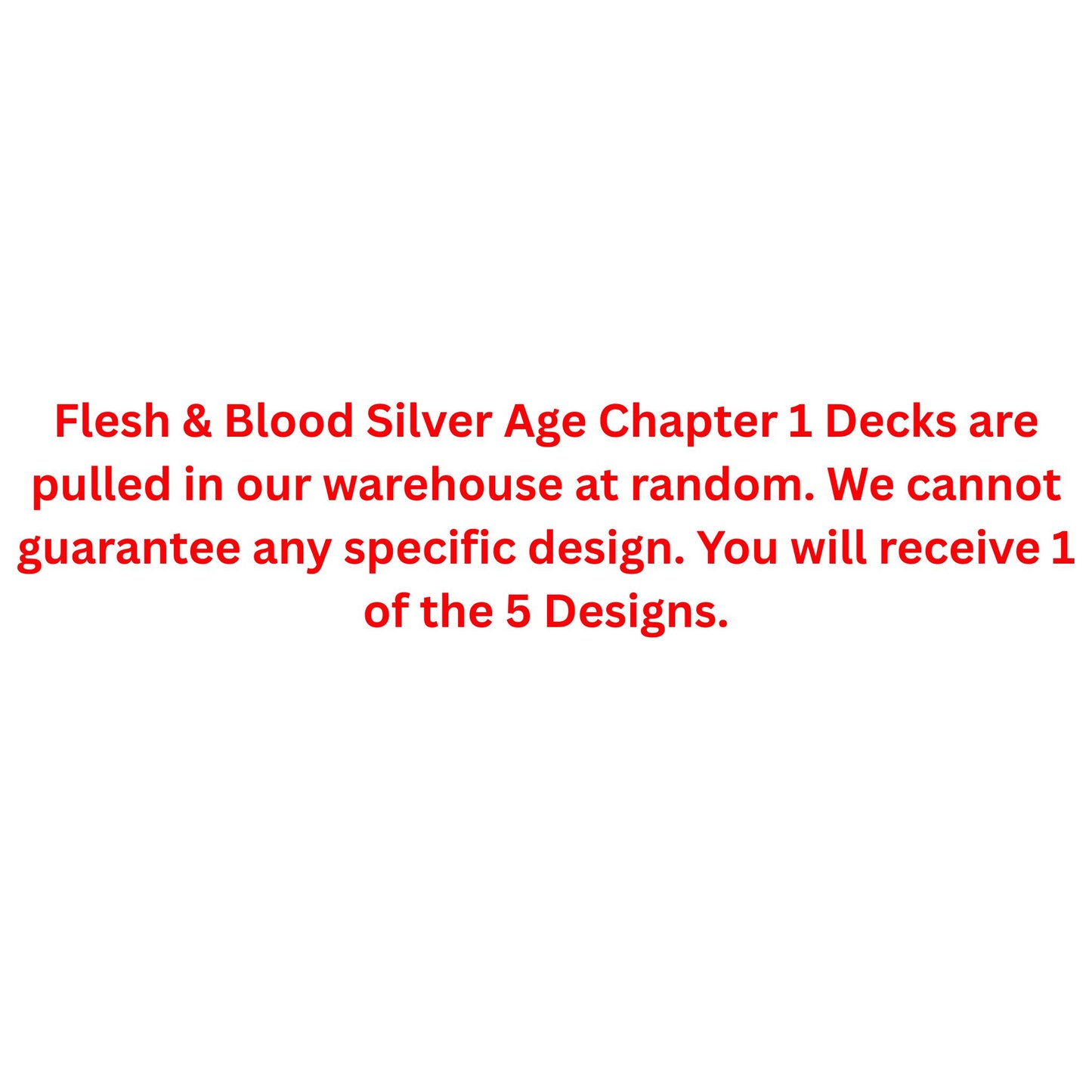 Flesh & Blood Silver Age Chapter 1 Deck - Trading Card Market