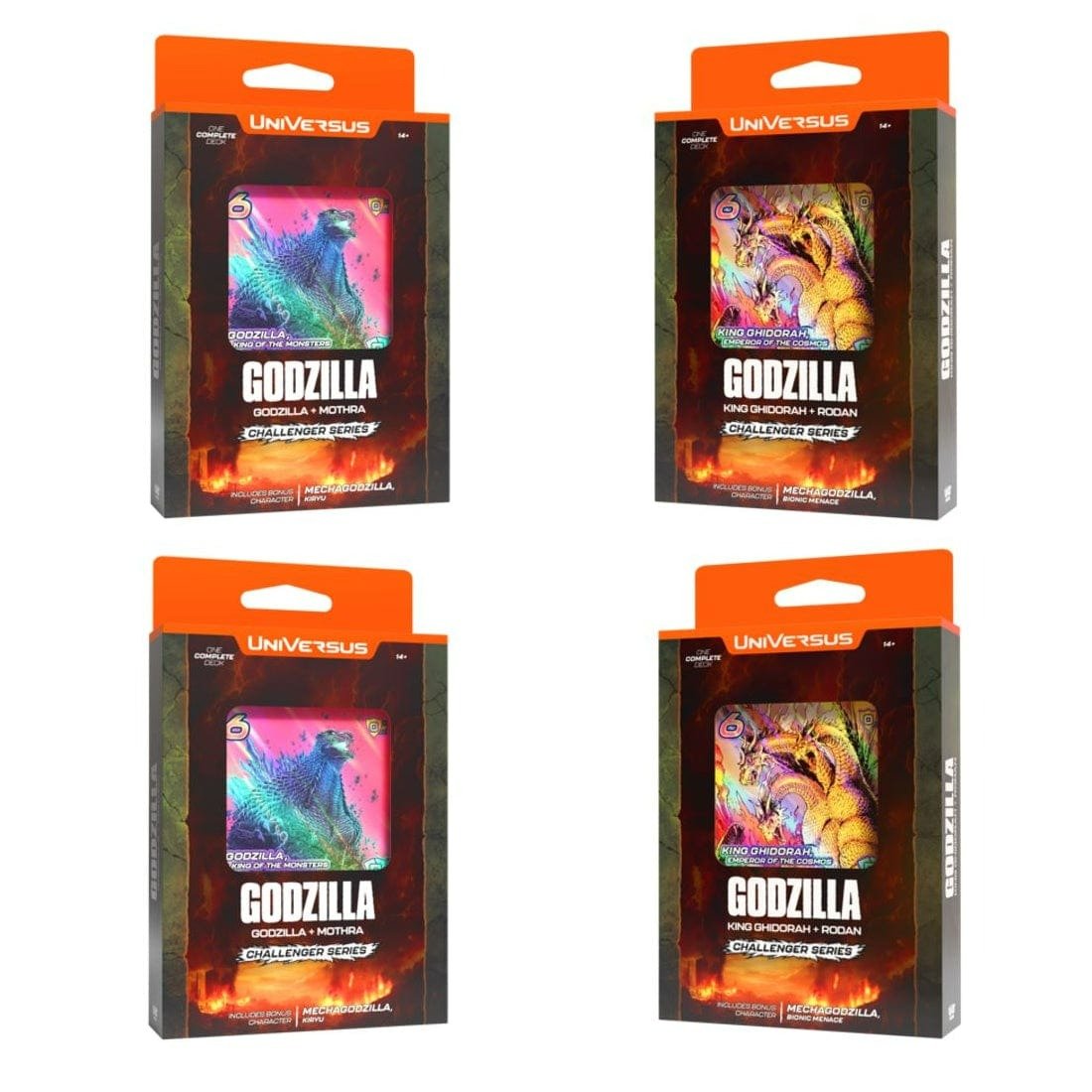 Universus Godzilla Challenger Series Assorted Display (4 Decks) - Trading Card Market