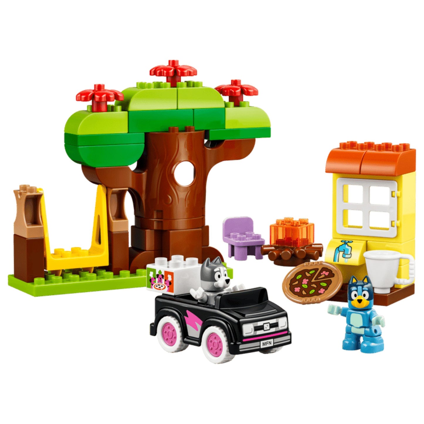 LEGO DUPLO Bluey Pizza Girls with Muffin and Bluey