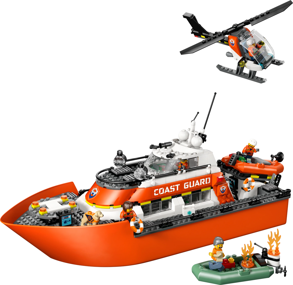 LEGO City Exploration Coast Guard Rescue Boat & Helicopter