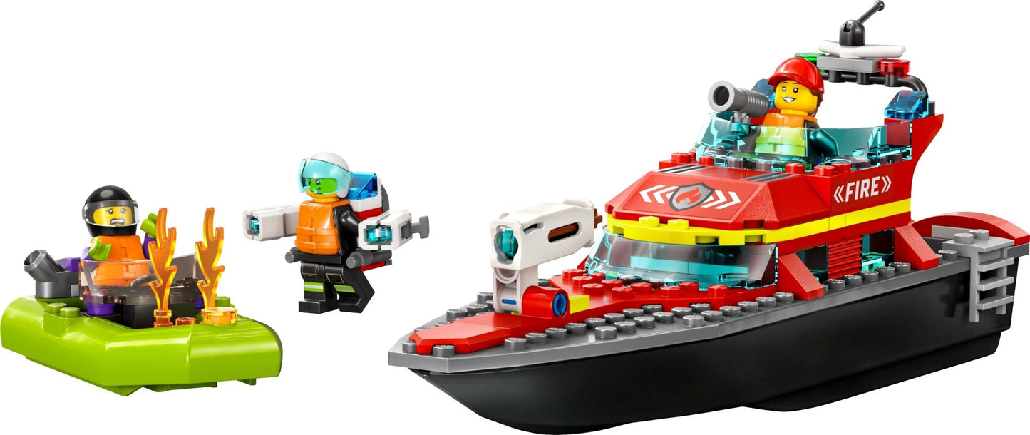 LEGO City Fire Fire Rescue Boat - Trading Card Market