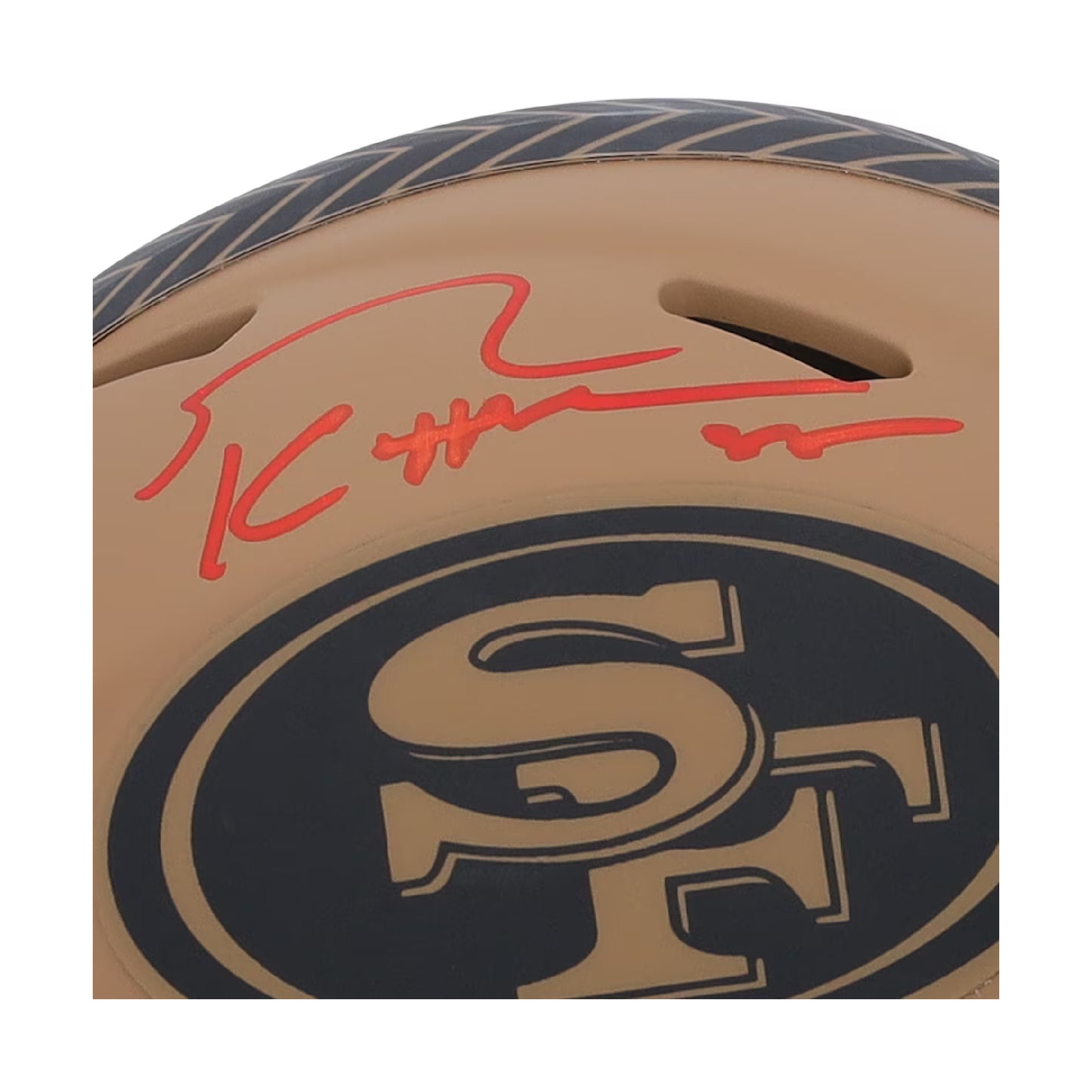 Fanatics Authentic George Kittle Autographed San Francisco 49ers Riddell 2023 Salute to Service Speed Mini Helmet - Trading Card Market