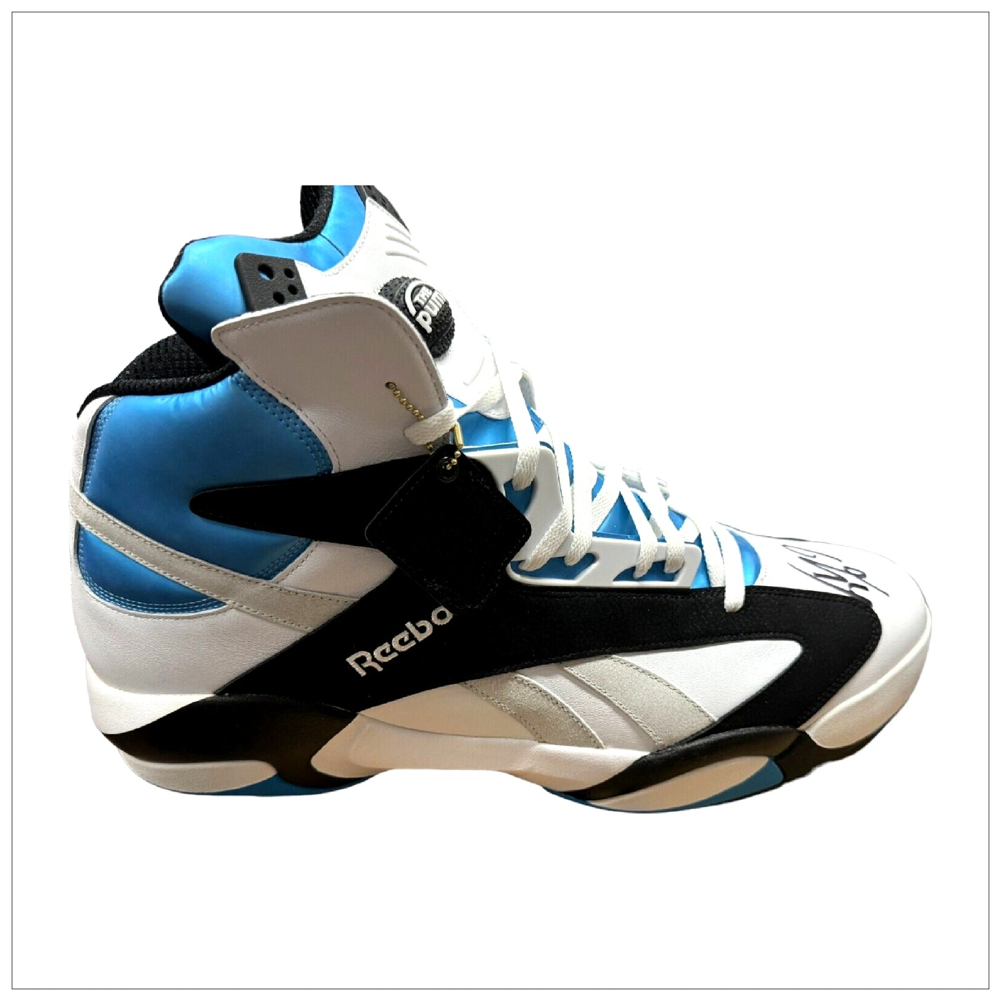 Fanatics Authentic Shaquille O'Neal Autographed Orlando Magic Reebok Blue/White Size 22 SHAQ Sneaker