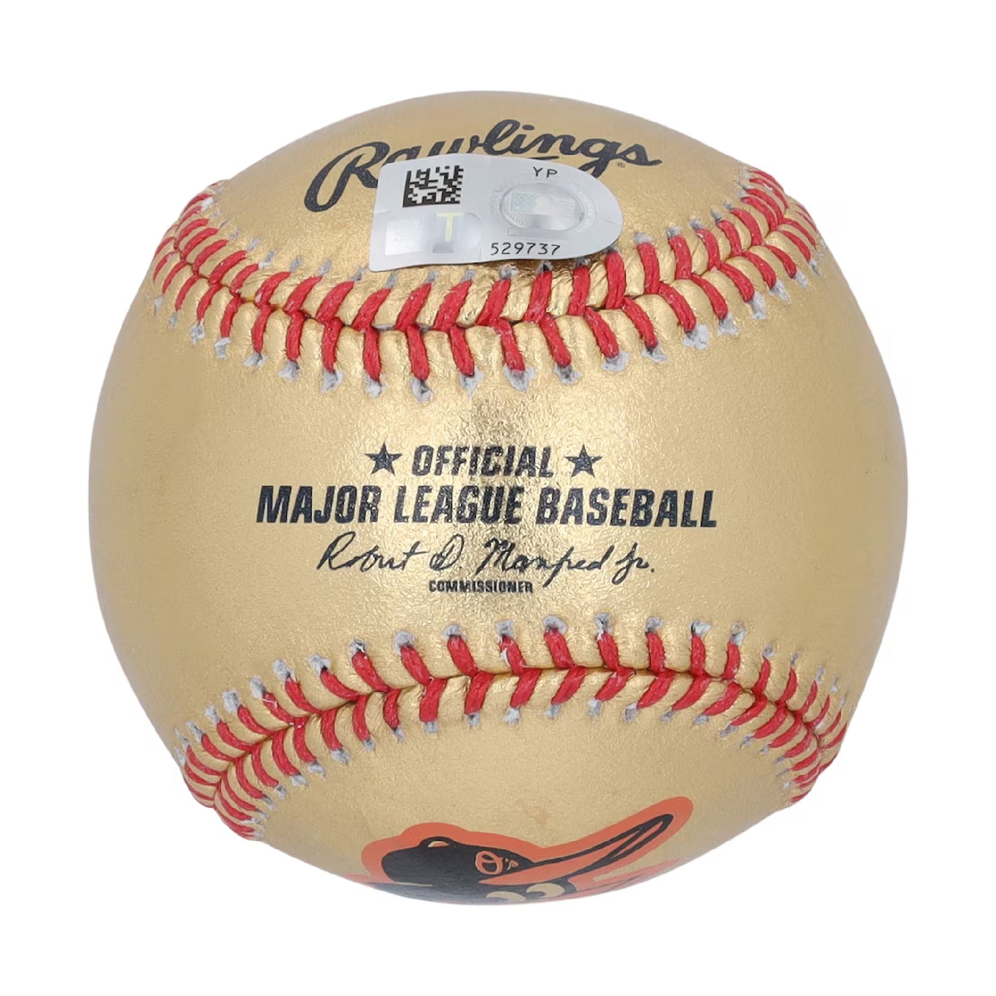 Fanatics Authentic Jackson Holliday Autographed Baltimore Orioles Gold MLB Baseball w/ Display Cube - Trading Card Market