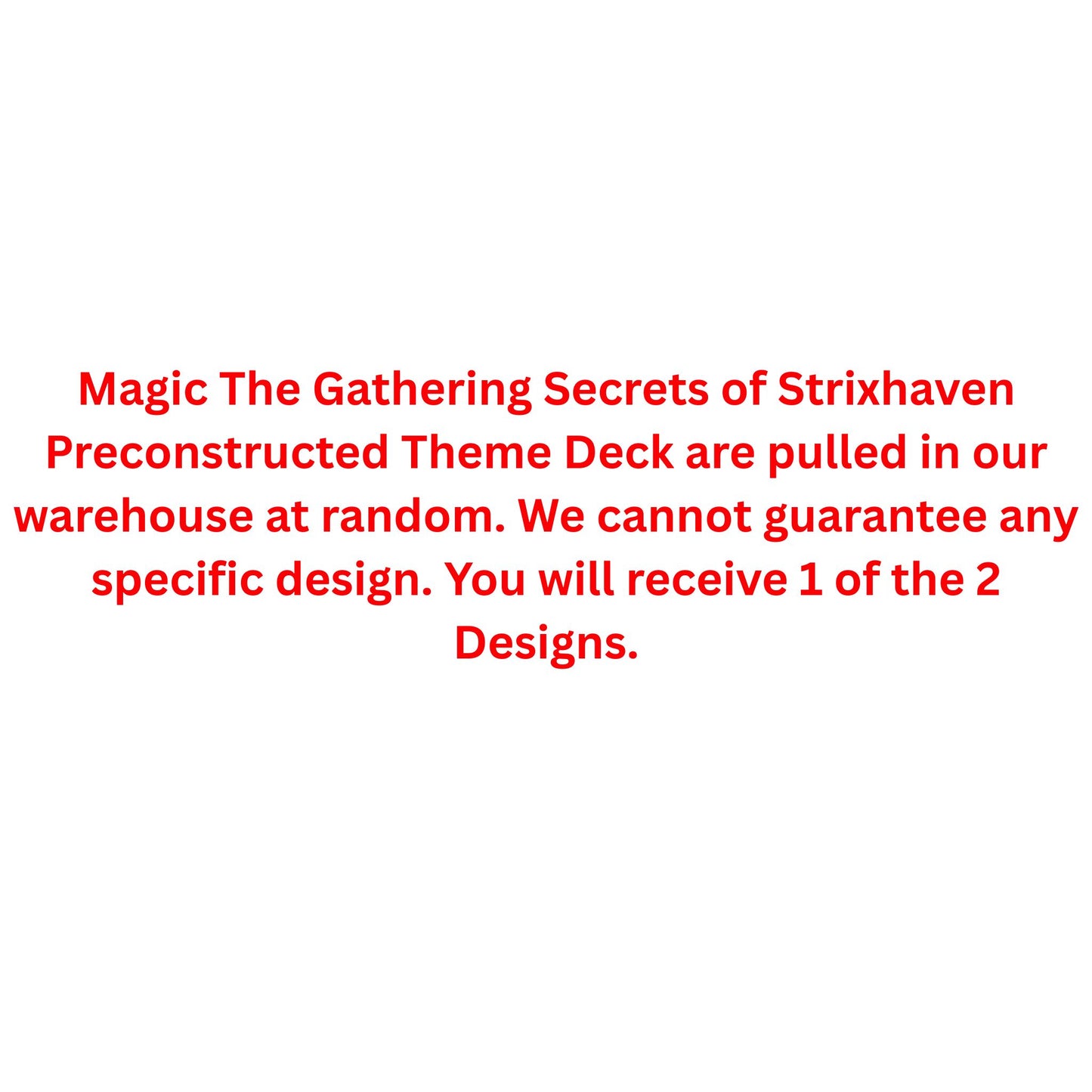 Magic The Gathering Secrets of Strixhaven Preconstructed Theme Deck - Trading Card Market