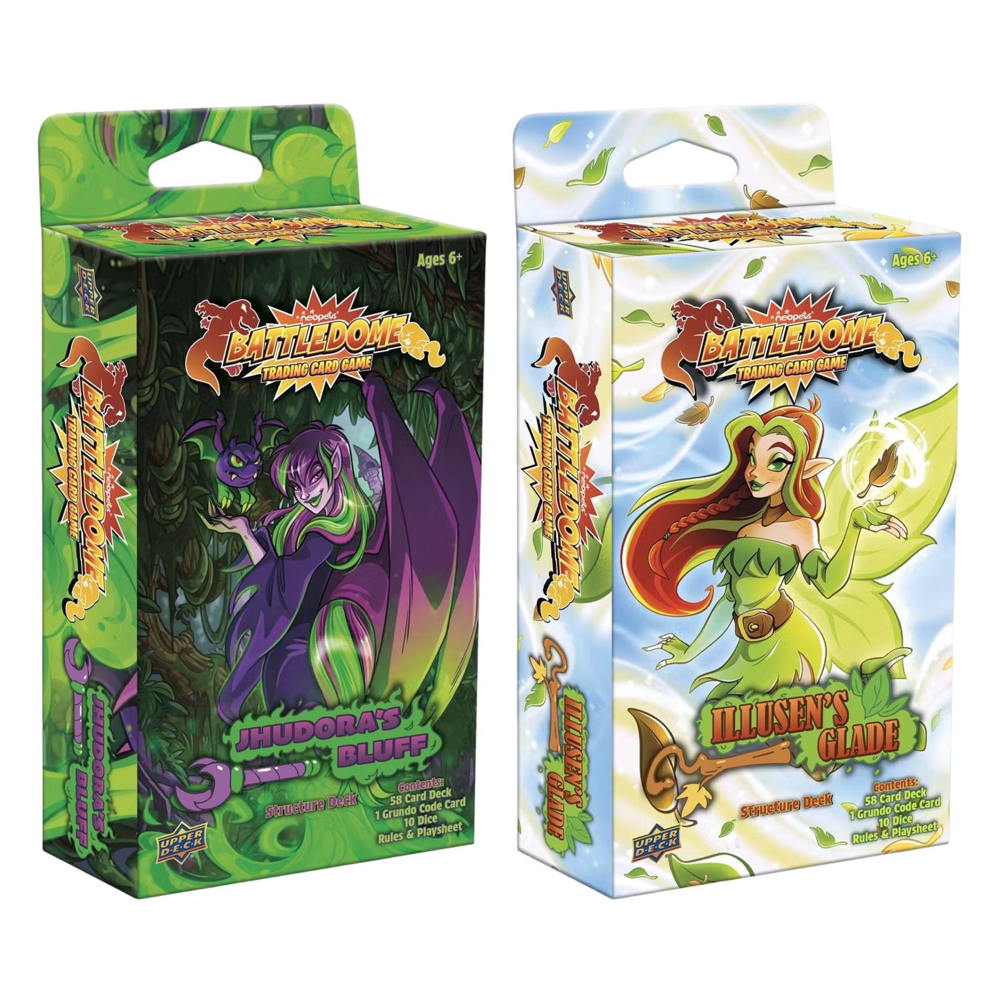 Neopets Battledome Jhudora's Bluff and Illusen's Glade Structure Deck - Trading Card Market