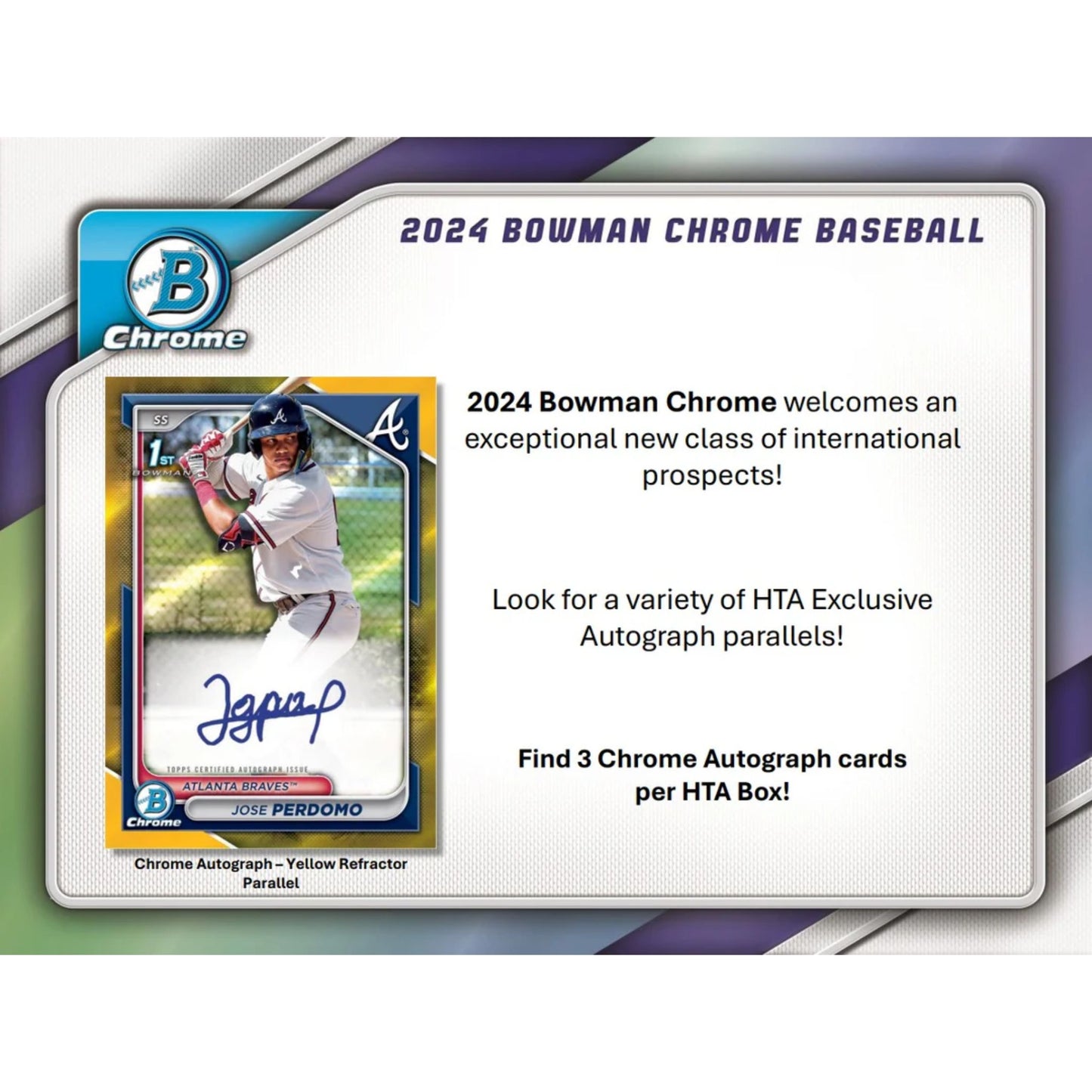 2024 Bowman Chrome Baseball HTA Choice Box - Trading Card Market