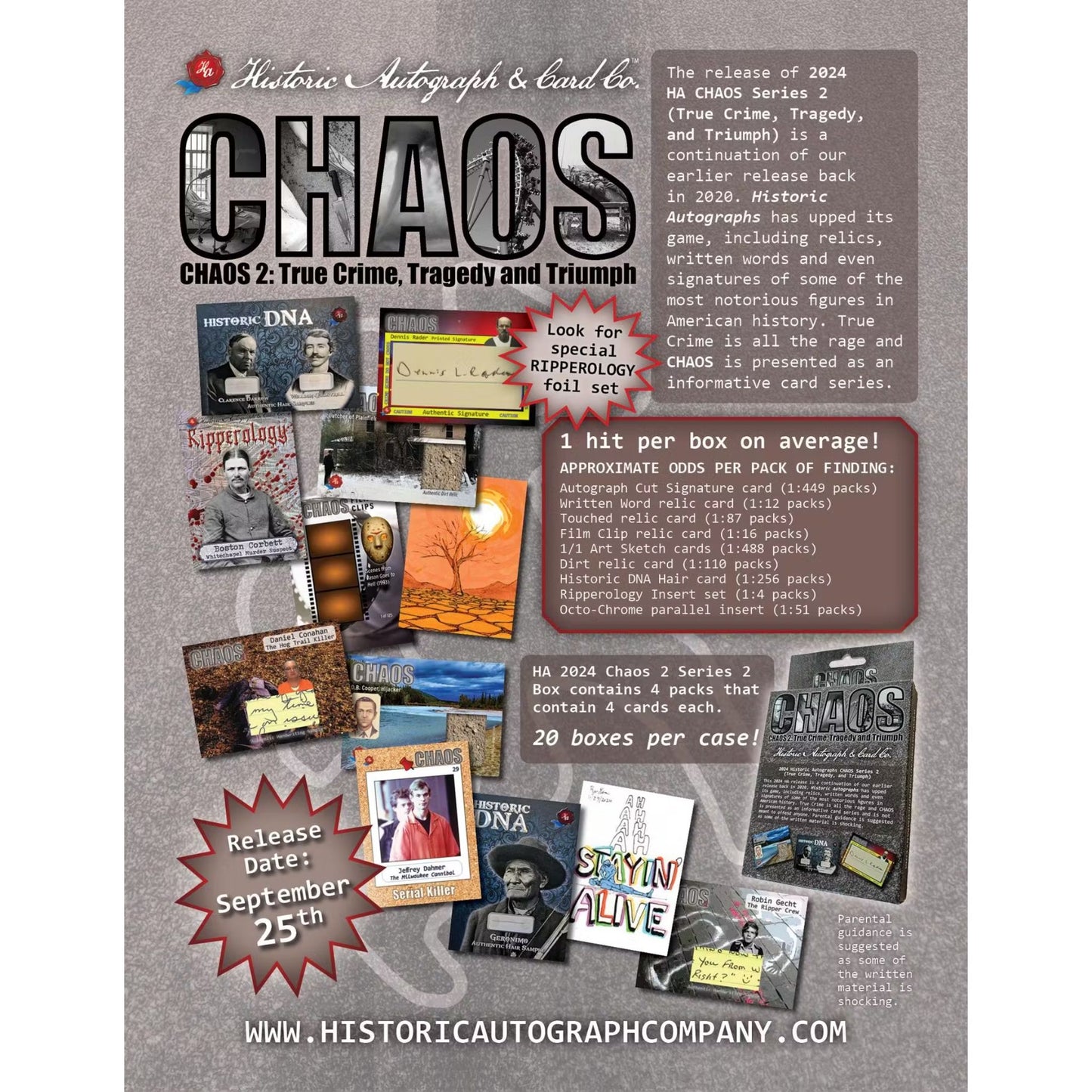 2024 Historical Autographs Chaos Series 2 Hobby Box - Trading Card Market