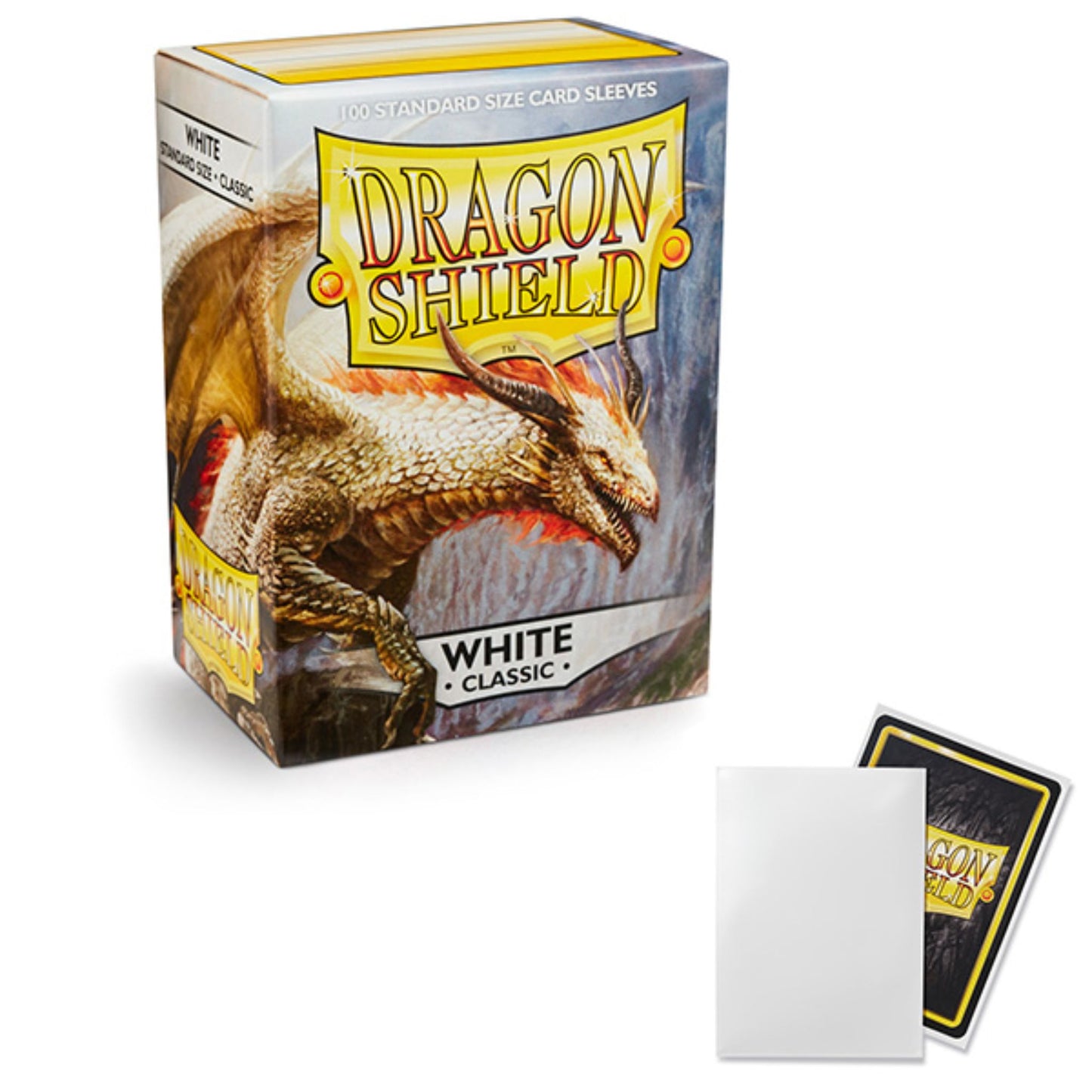 Dragon Shield Standard Classic White Sleeves - Trading Card Market