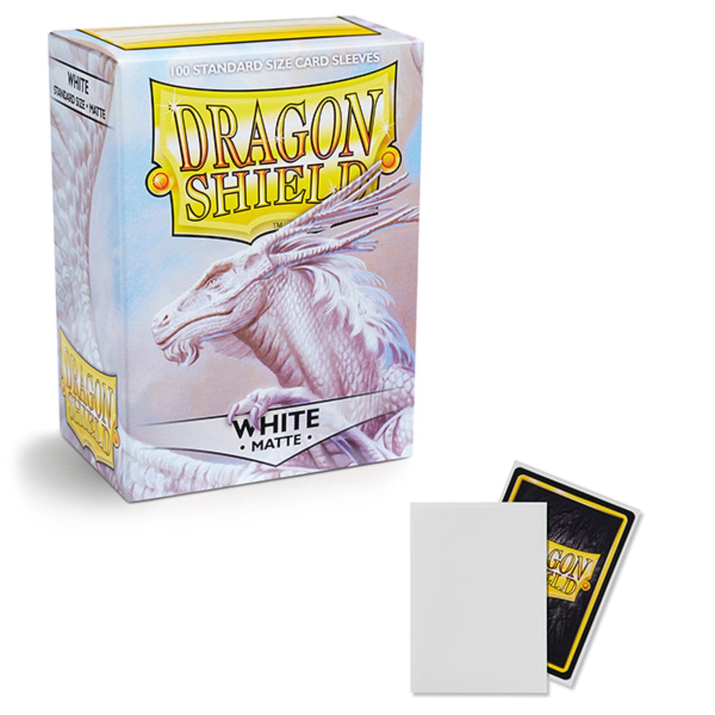 Dragon Shield Standard Matte White Sleeves - Trading Card Market