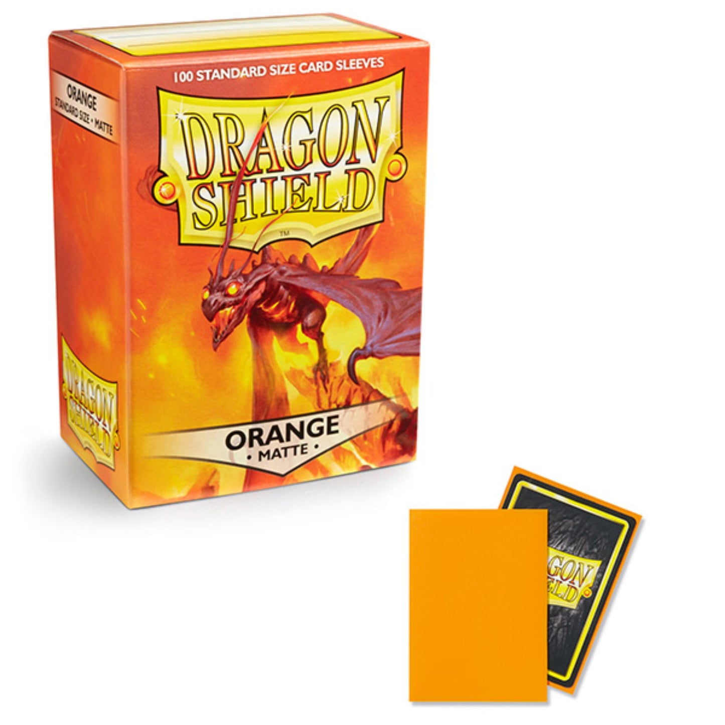 Dragon Shield Standard Matte Orange Sleeves - Trading Card Market