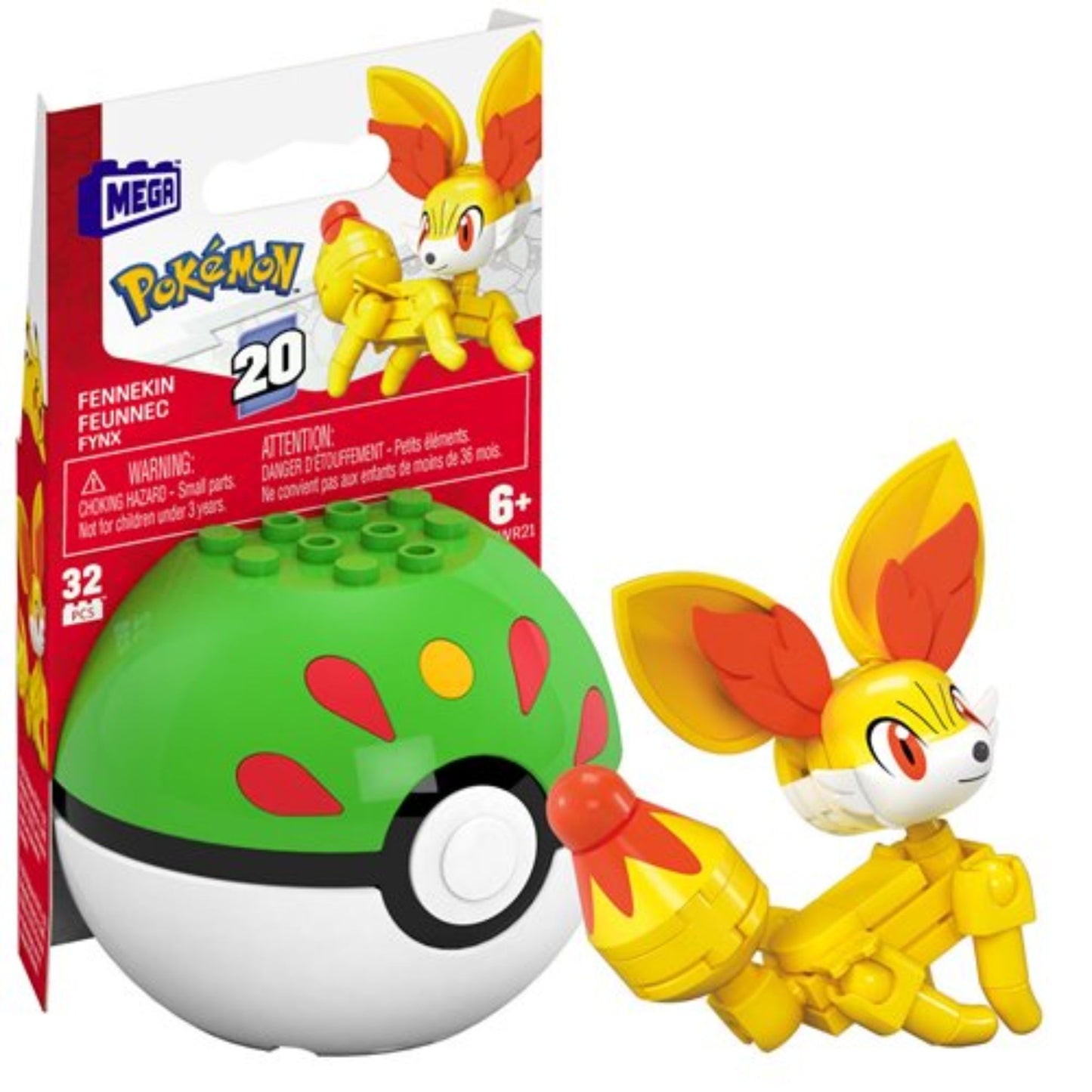 Mattel Mega Construx Pokemon Generations Fennekin Poke Ball - Trading Card Market