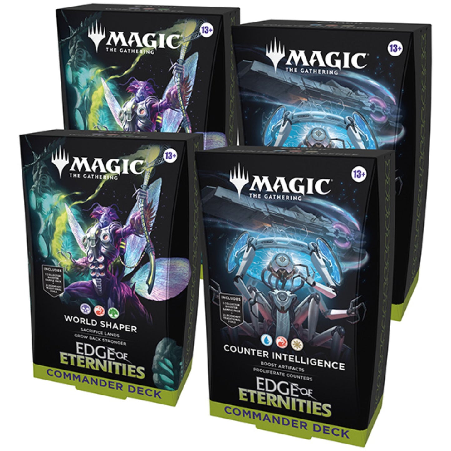 Magic The Gathering Edge of Eternities Commander Deck Display (4 Decks)