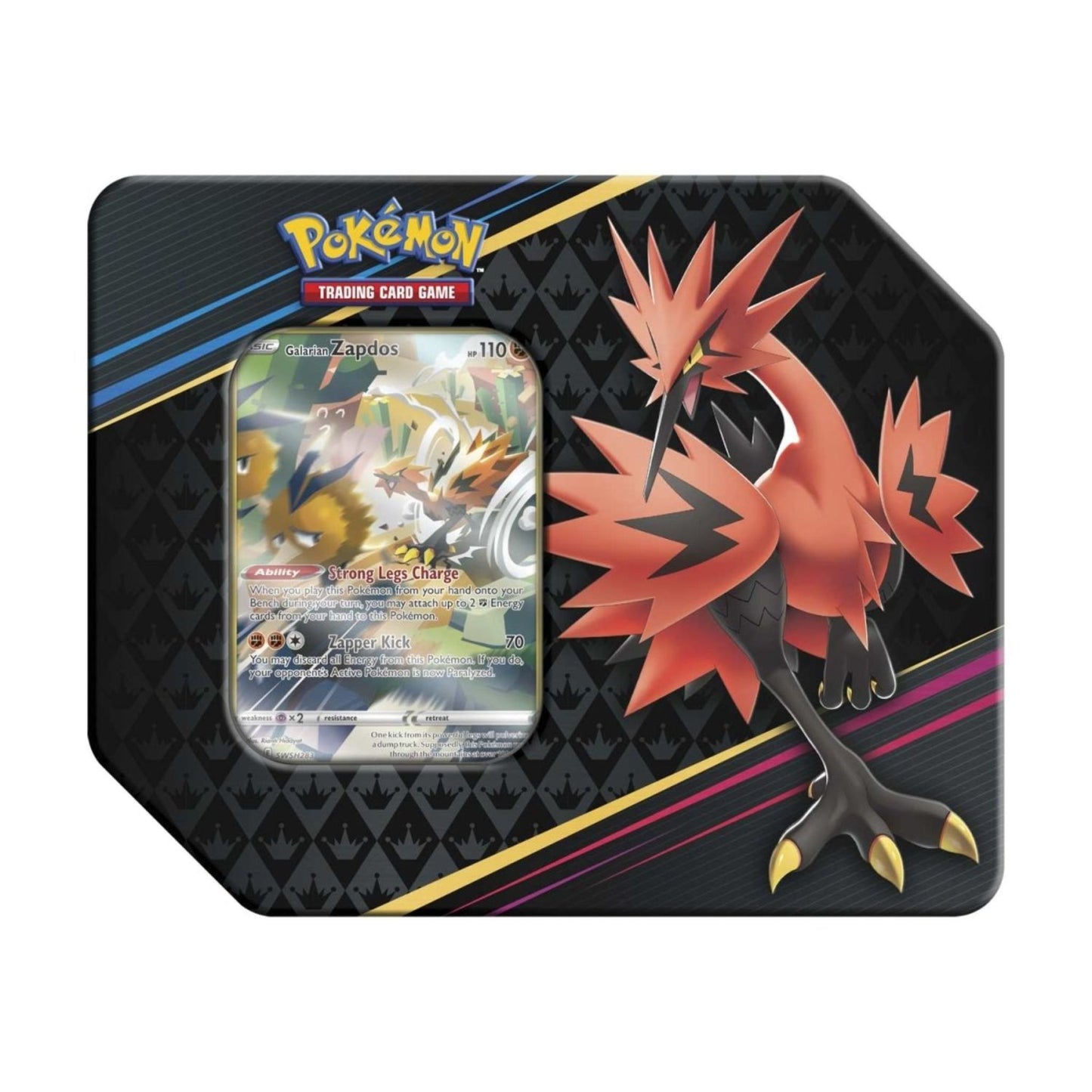 Pokemon Sword & Shield Crown Zenith Tin (Galarian Zapdos) - Trading Card Market