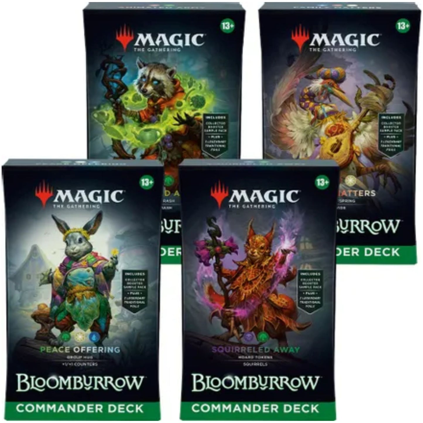 Magic The Gathering Bloomburrow Commander Deck Set (4 Decks) - Trading Card Market